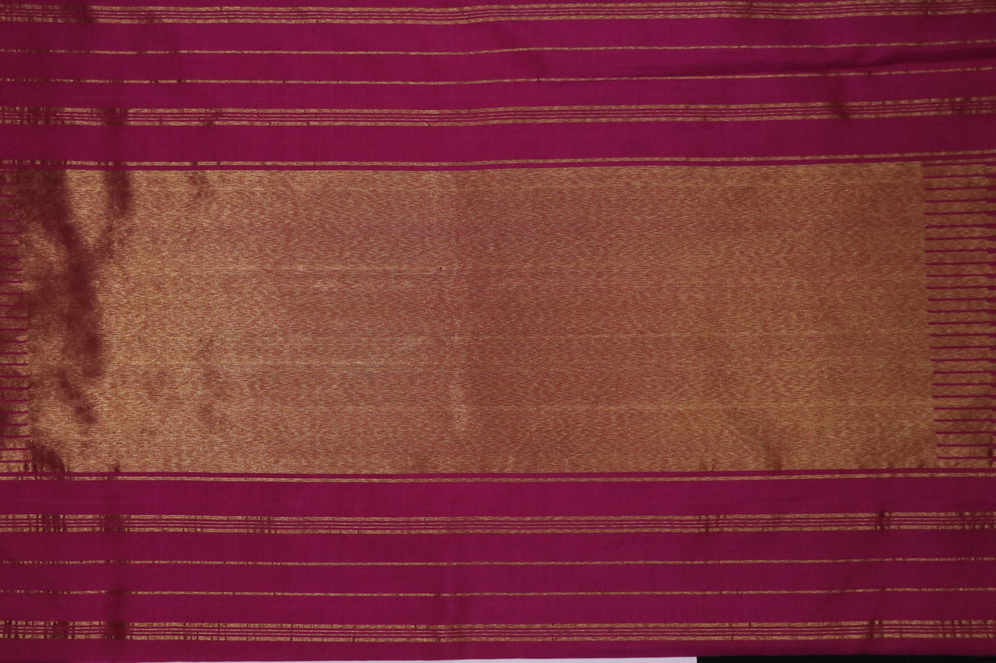 Kanchi Soft Silk Saree – Rust Orange Body with Rising Temple Border & Deep Rani Pink Pallu