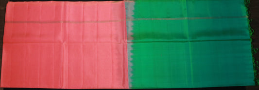 Kanchi Soft Silk Saree – Pink and Green