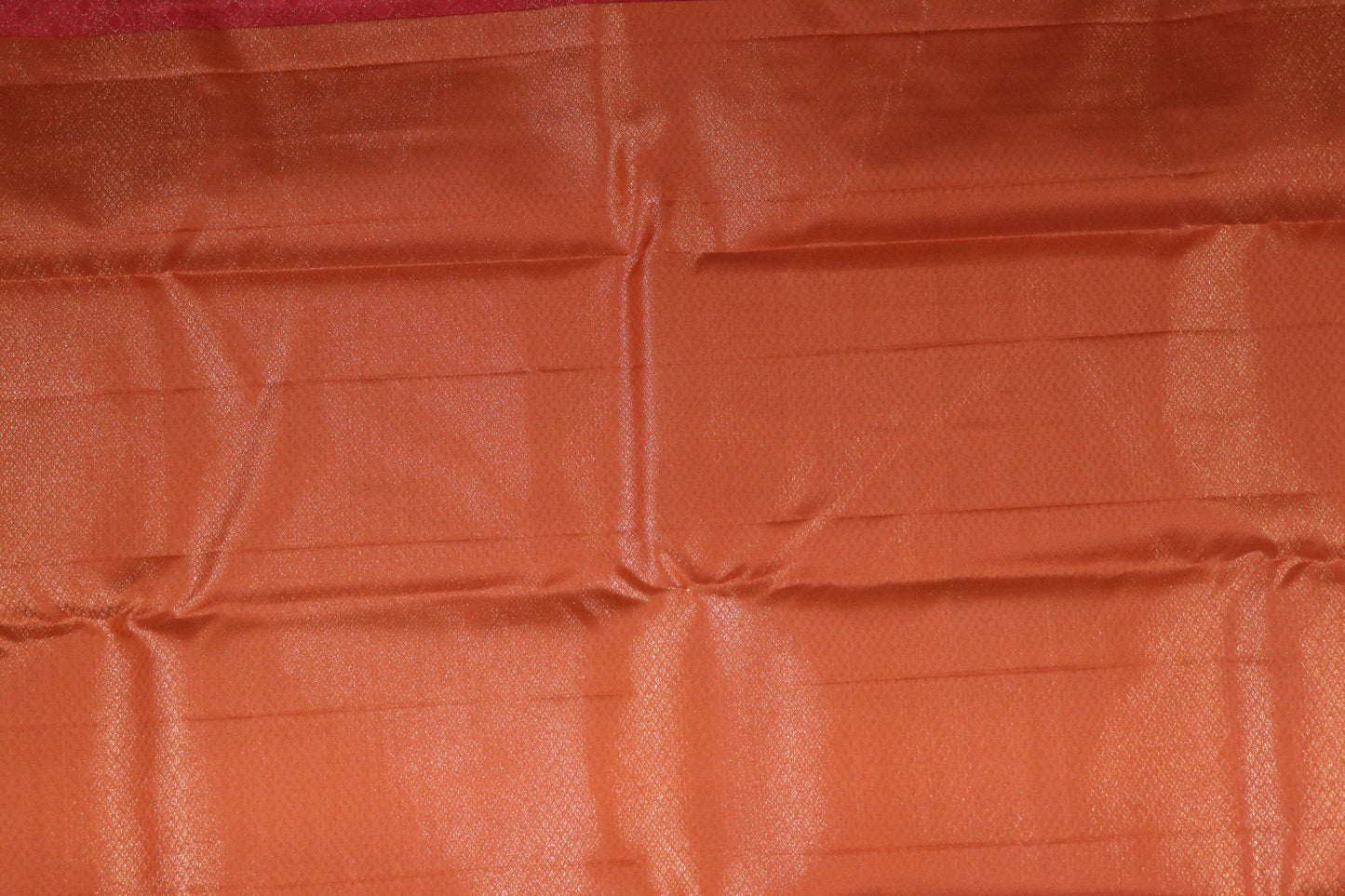 Brocade Silk-Body Pink- Border Orange-Peach Gold