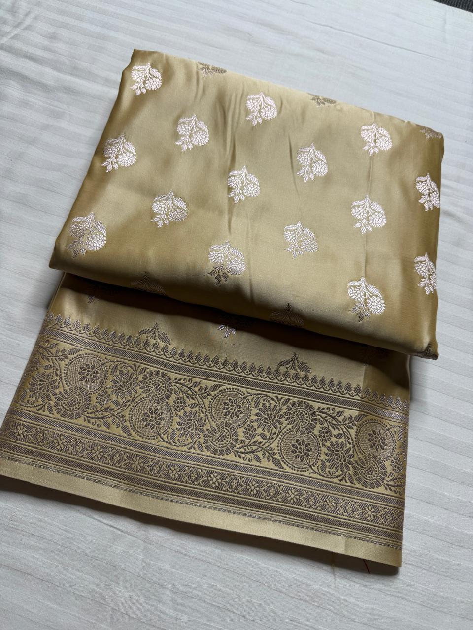 Banarasi Sari – Golden Beige