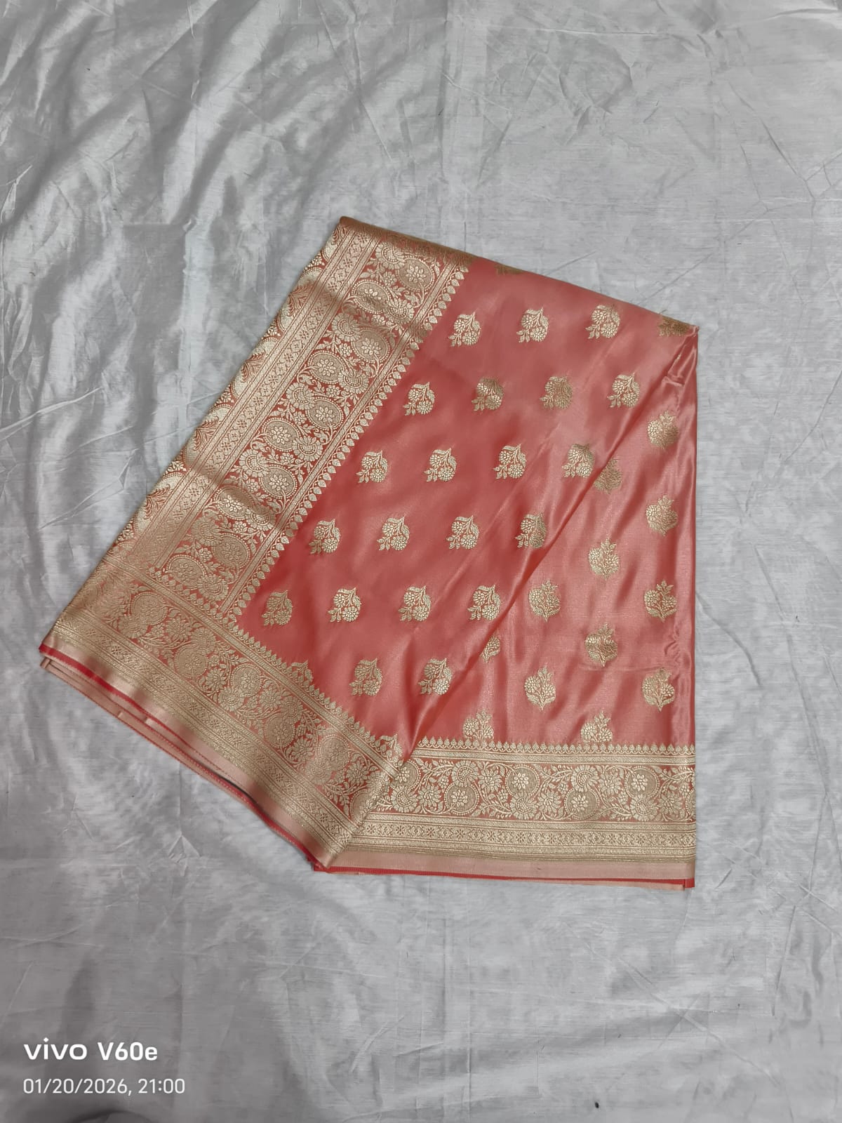 Banarasi Sari-Soft Peach