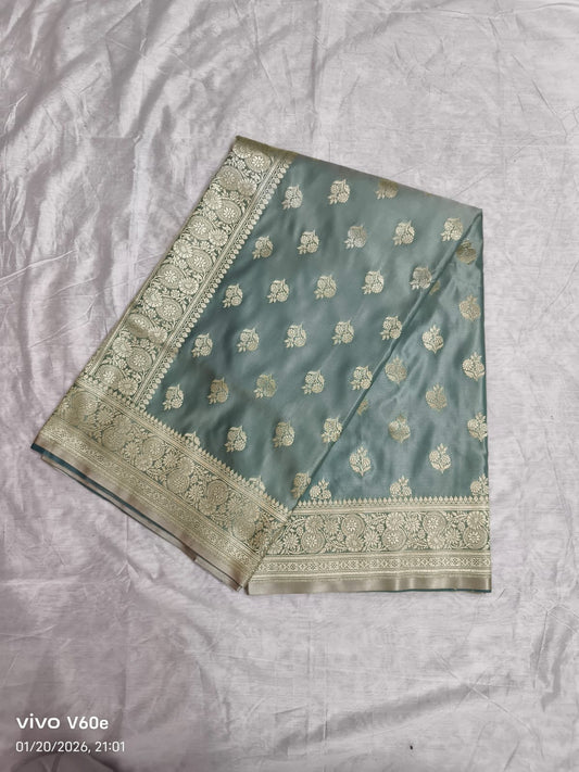 Banarasi Saree – Sage Green