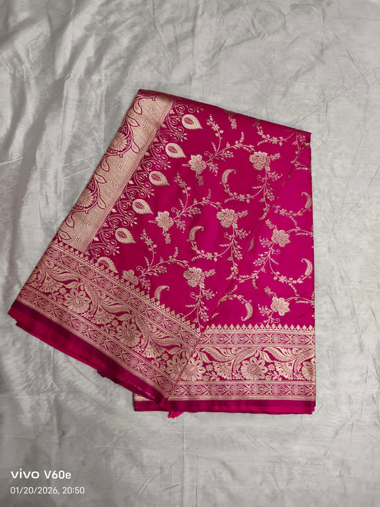 Banarasi Saree-Rani Pink