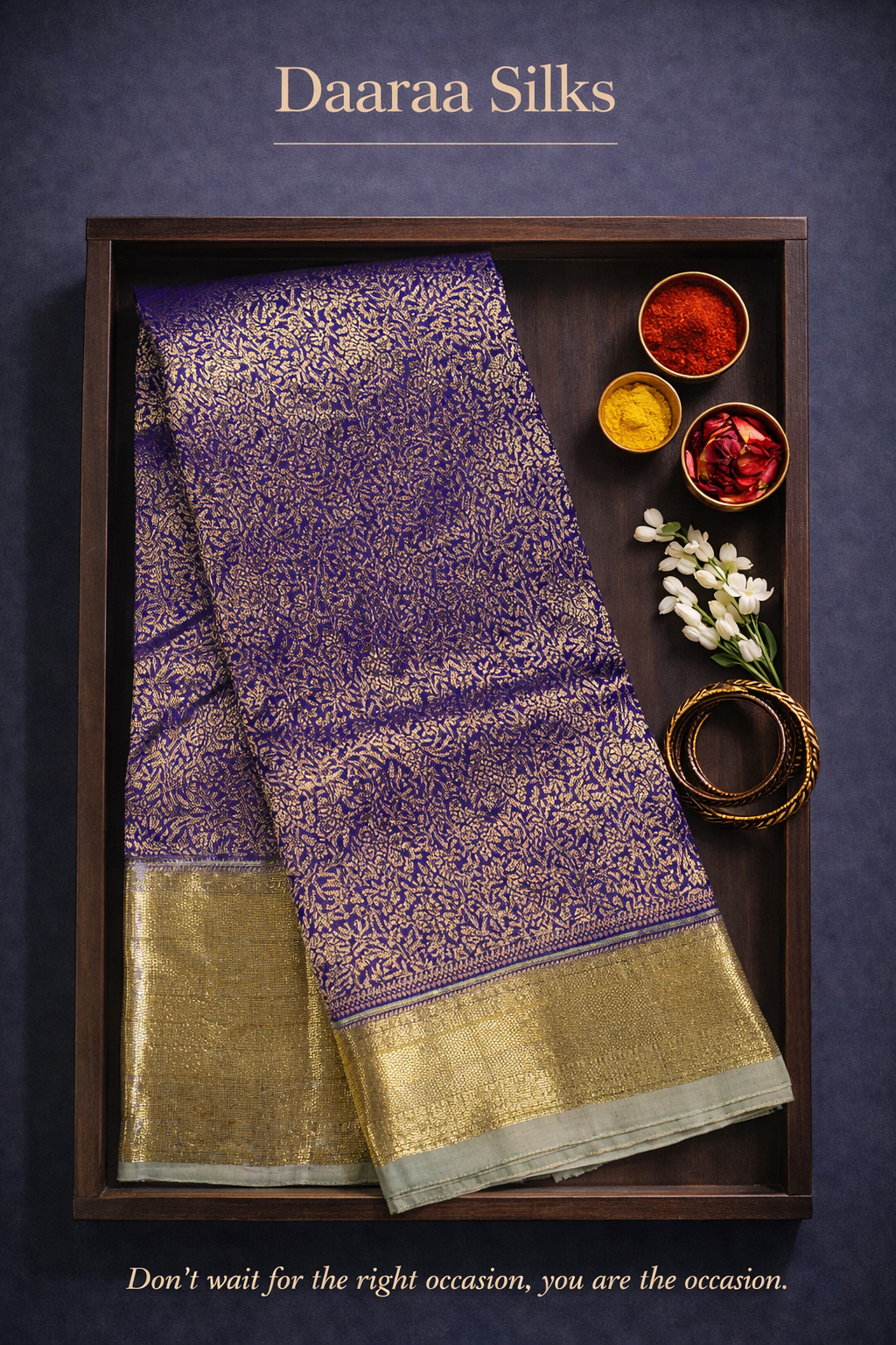 Brocade Silk-Body-Rich Royal Purple