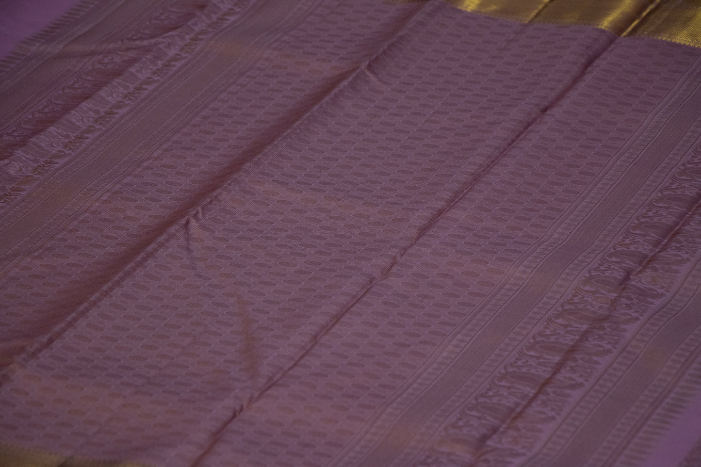 Silk Saree-Body-Dusty Lavender Purple-Smoky Lilac-Jacquard-woven floral jaal