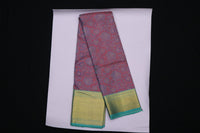 Kanchi Soft Silk Saree – Blush Pink with All-Over Floral & Paisley Jacquard Weave