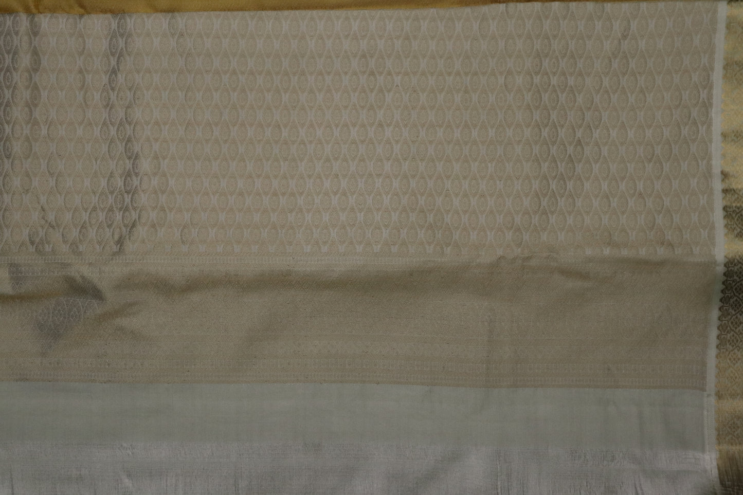 Kanchi Silk -soft olive green with mustard undertones