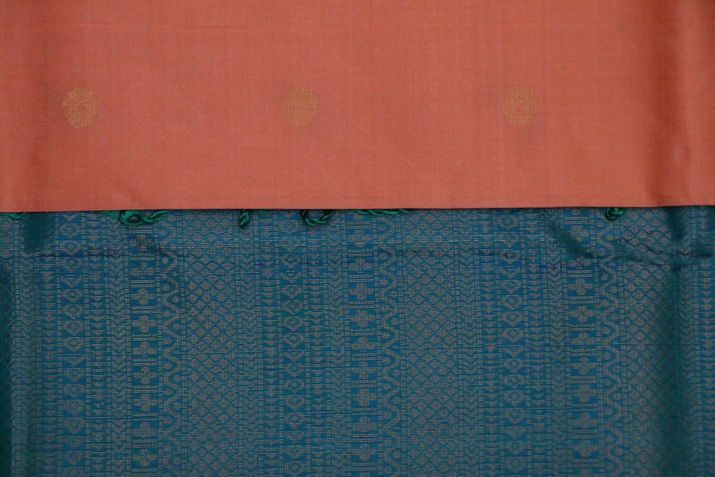 Soft Silk-Body-Orange-Border Peacock Blue