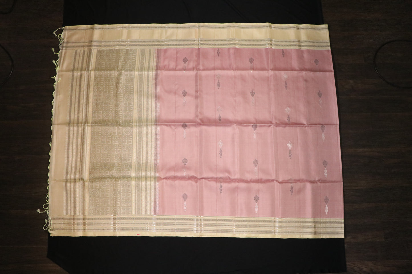 Soft Silk-Body Blush Pink-Pallu and Border-Warm Champagne Beige