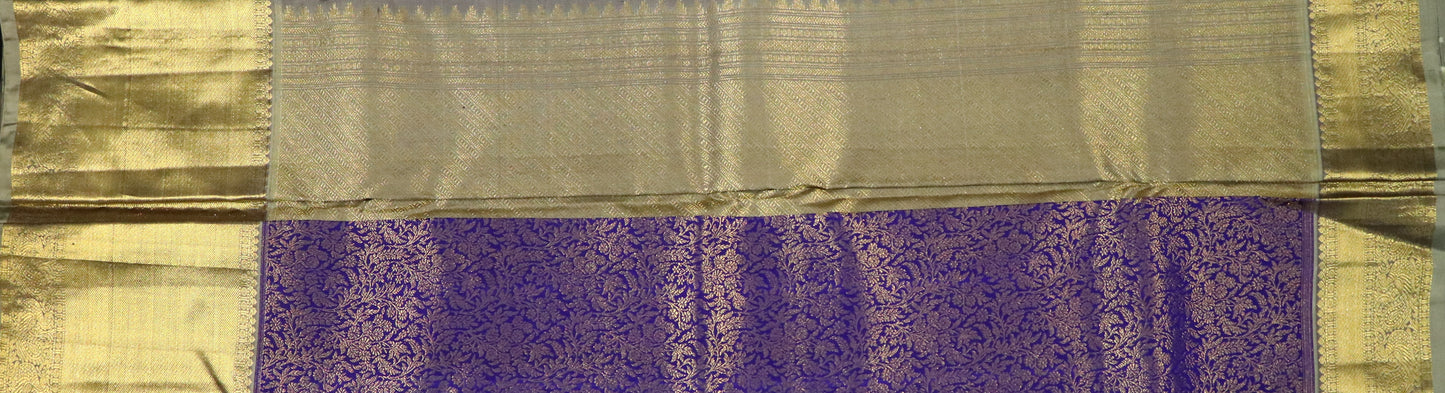 Brocade Silk-Body-Rich Royal Purple