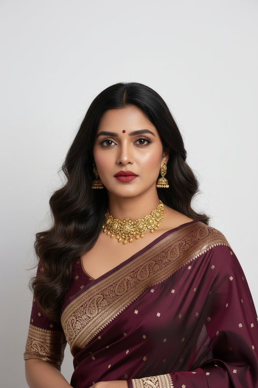 Banarasi Saree -Marron