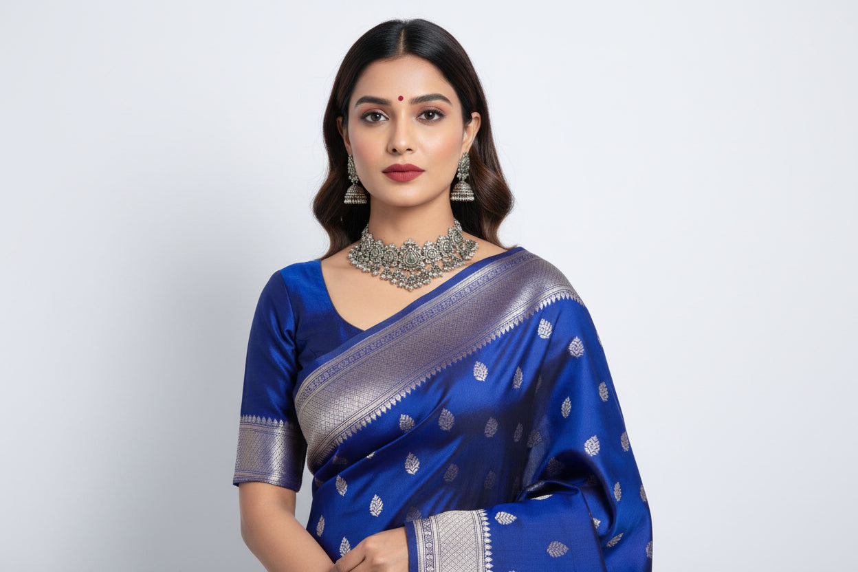 Banarasi Silk Sari – Blue