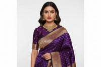 Banarasi Silk Sari – Navy Blue