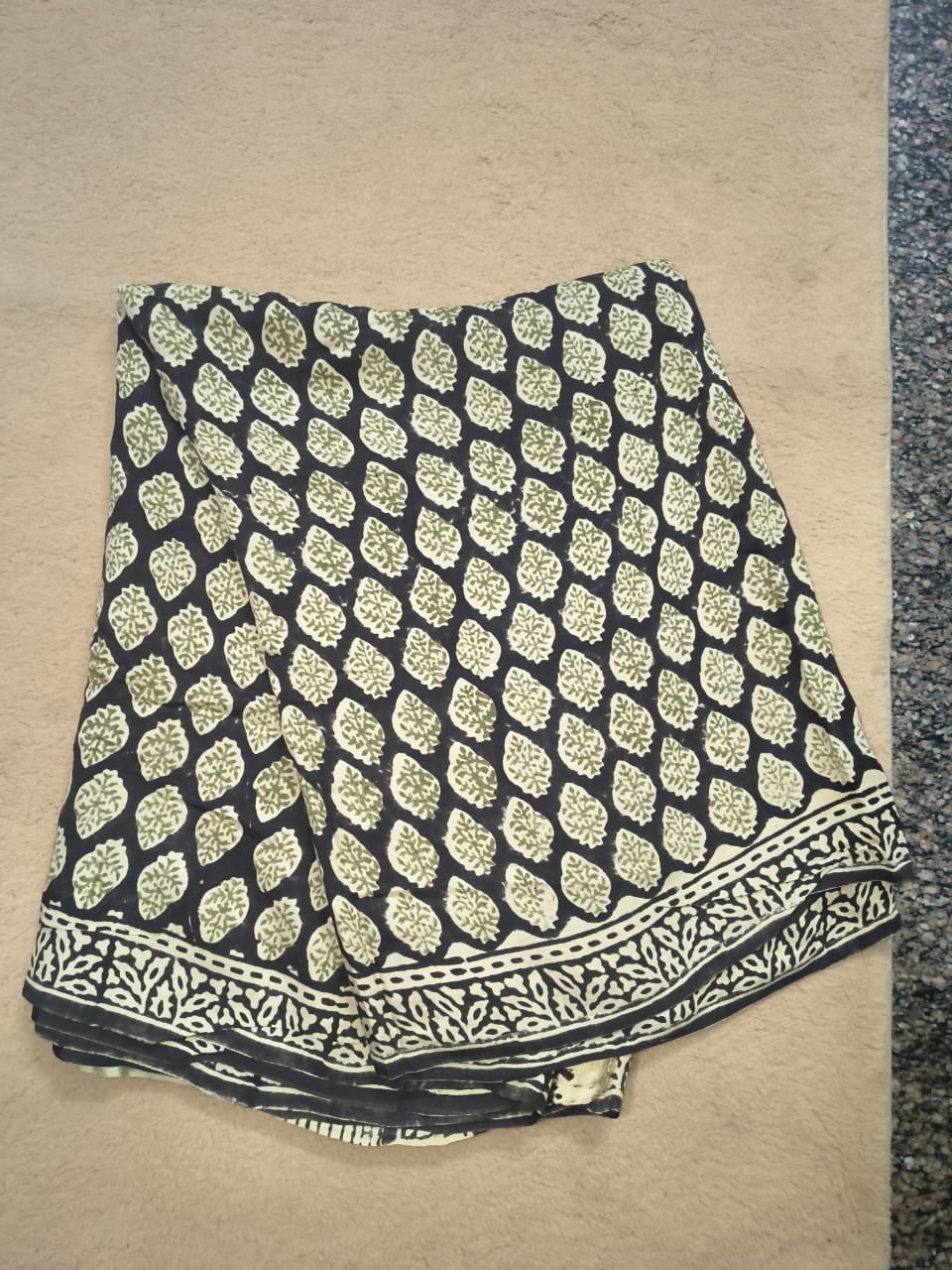 Pure Modal Dhabu Handblock Kalamkari Black Saree