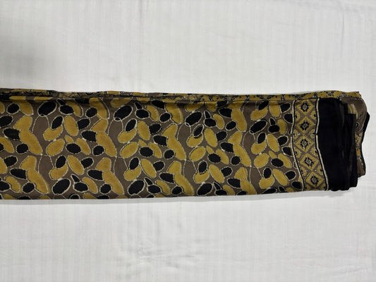 Ajrak Modal Saree - Chikku Brown