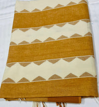 Dhaka Mulmul Cotton Saree – Balu Chudi Design in White & Brown