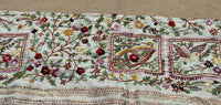 Assam Tussar Silk Saree | Kashmiri  Floral Embroidery | Beige – Daaraa Silks