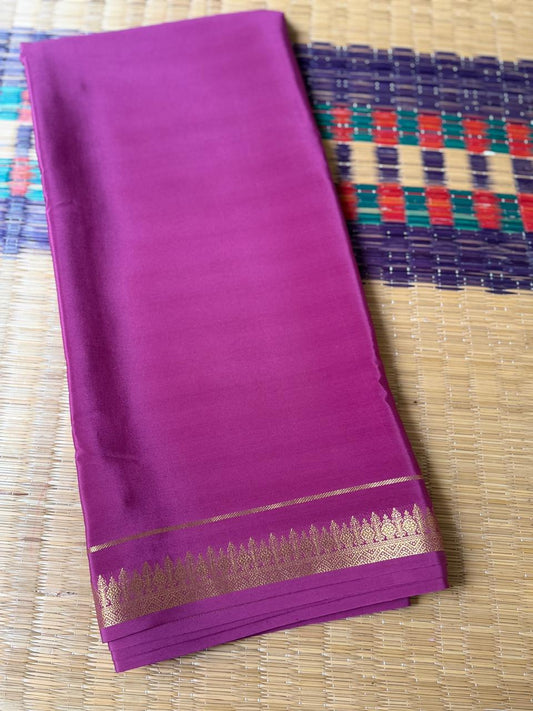 Chandrika 1D – Pure Mysore Crepe Silk Saree | Plum Colour