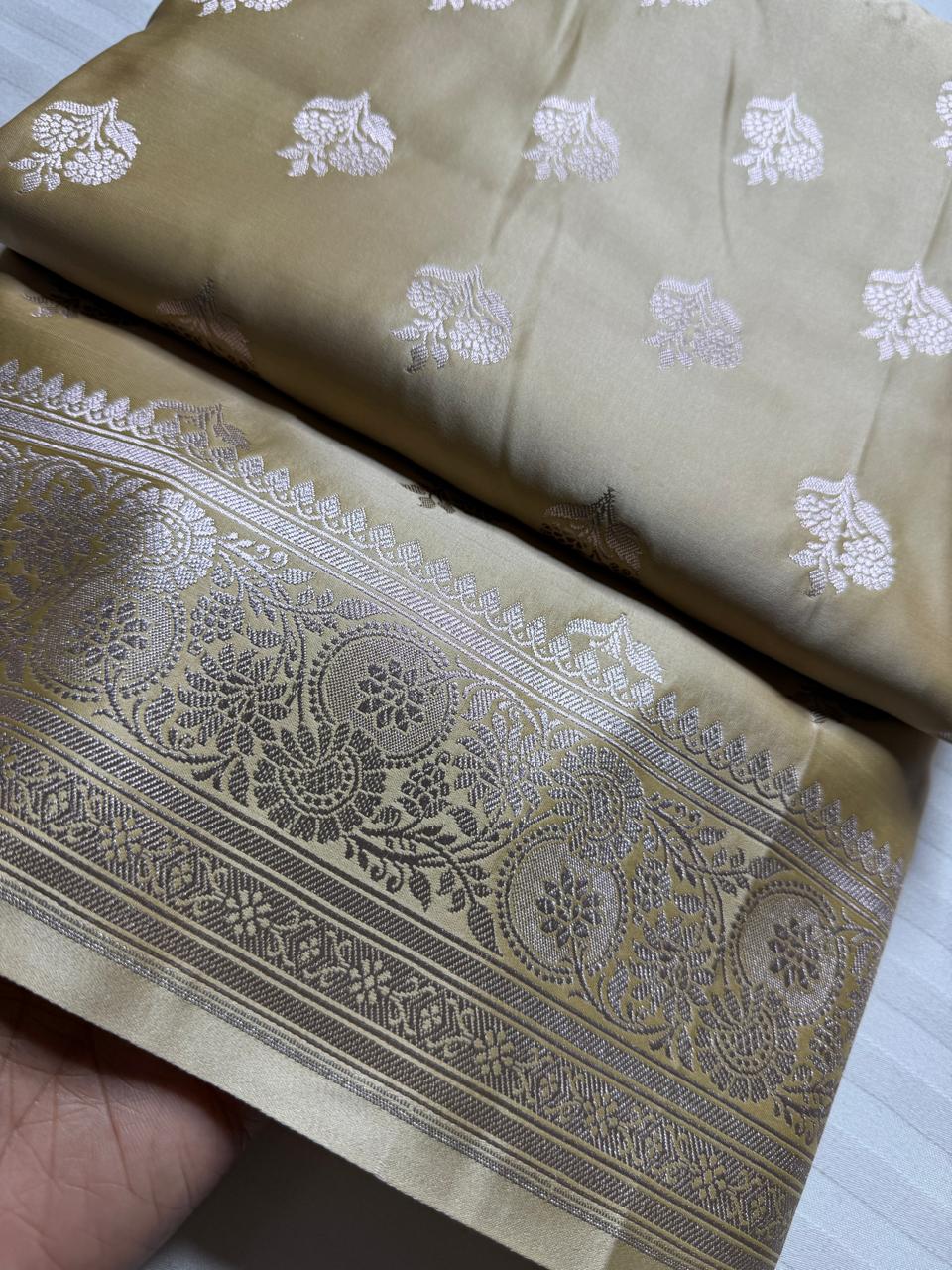Banarasi Sari – Golden Beige