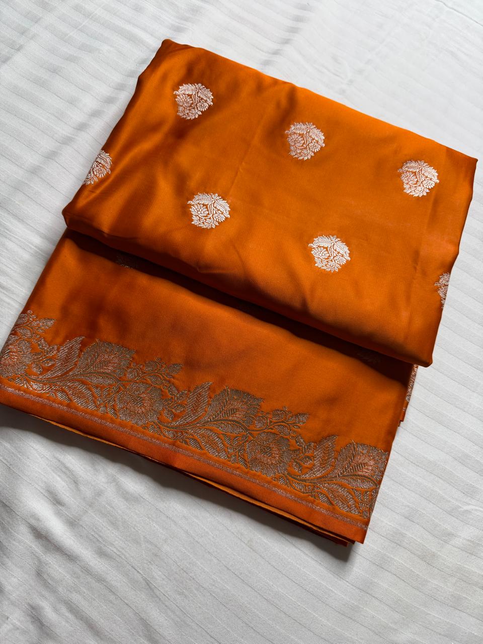 Banarasi Silk Saree – Orange
