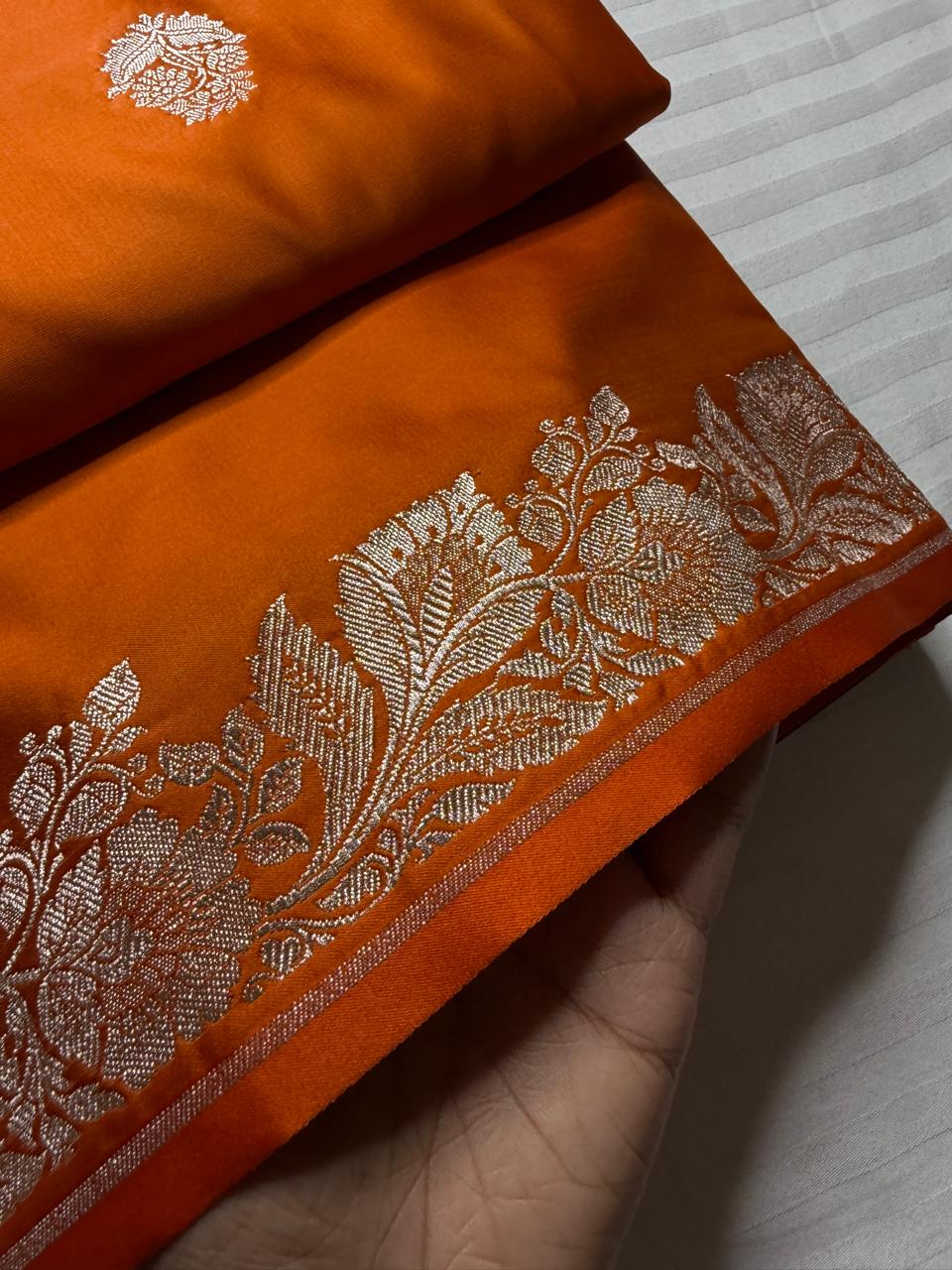Banarasi Silk Saree – Orange