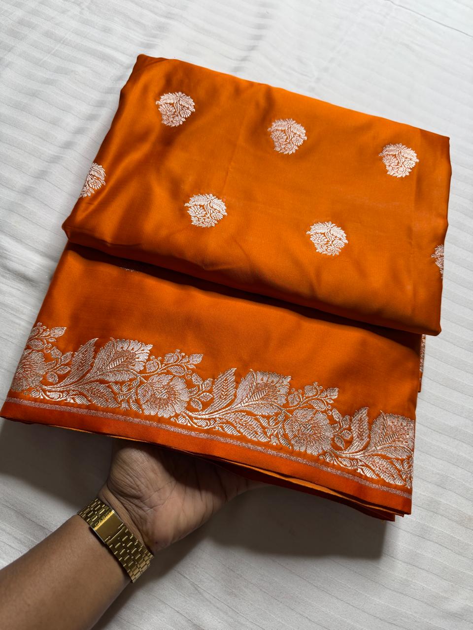 Banarasi Silk Saree – Orange