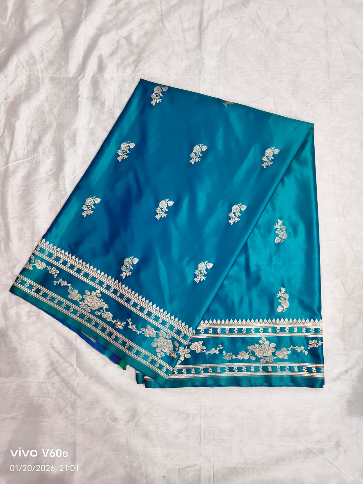 Banarasse Sari -Teal Blue