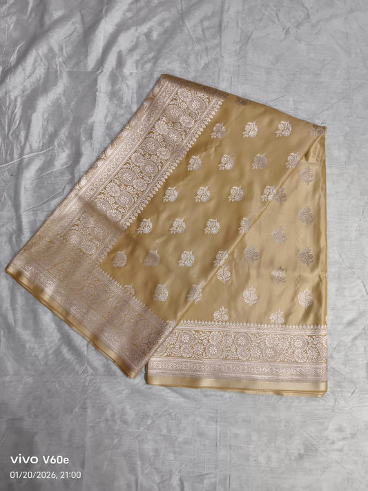 Banarasi Sari – Golden Beige