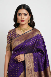 Banarasi Saree – Deep Royal Purple