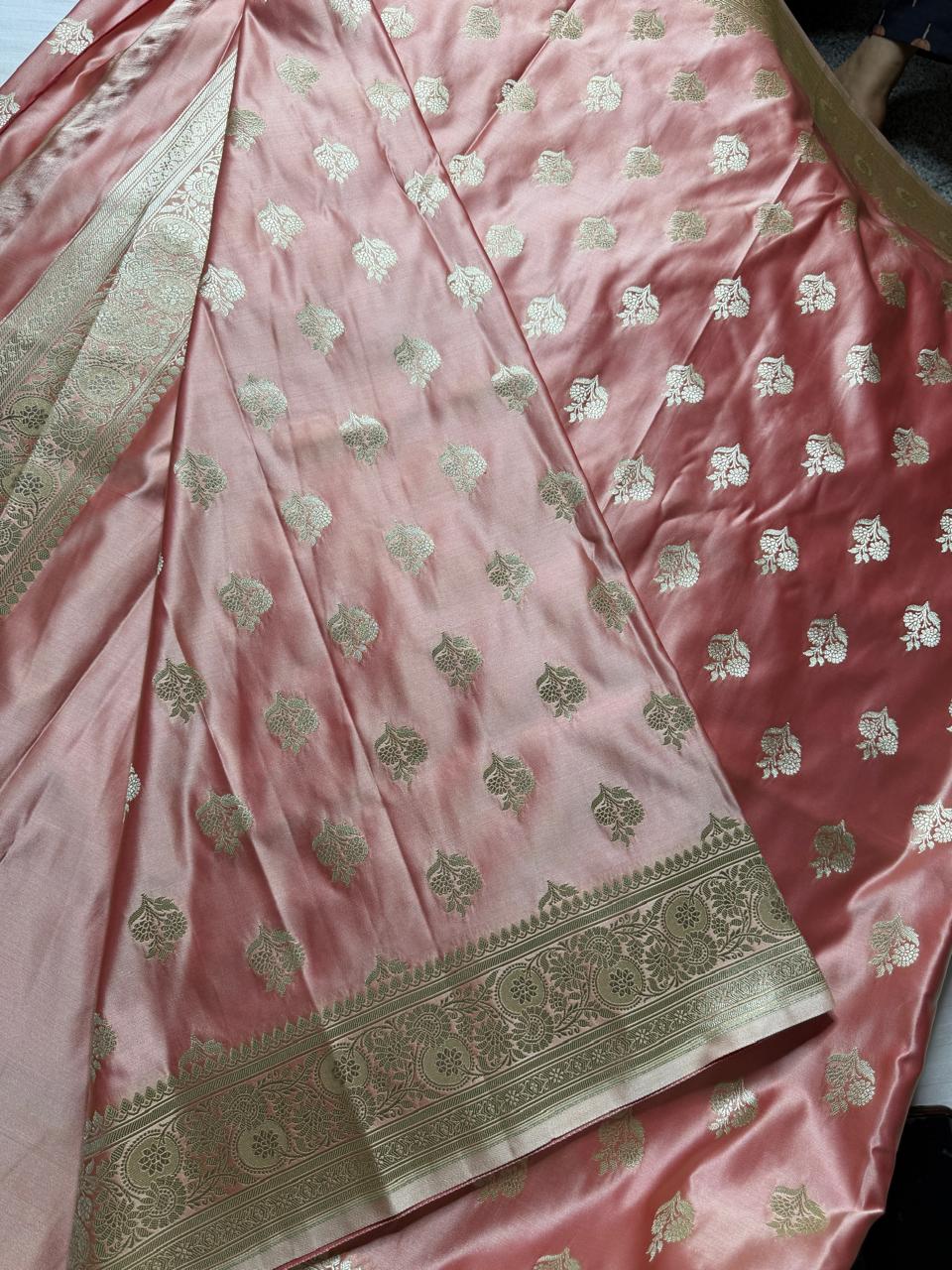 Banarasi Sari – Soft Peach