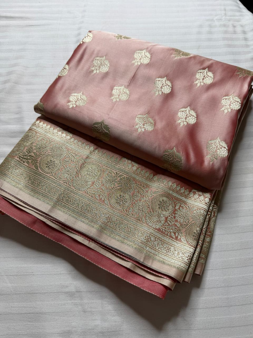 Banarasi Sari – Soft Peach