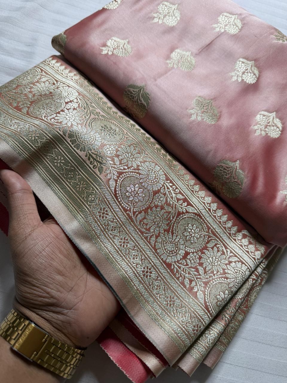 Banarasi Sari – Soft Peach